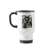 Lemur Face Plastic Travel Mug