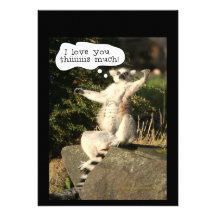 Lemur Love You This Much Funny  Fathers Day Personalized Announcements