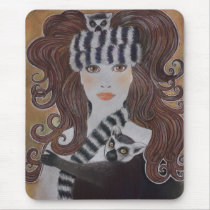 Lemurs Wearing Snow Princess mousepads