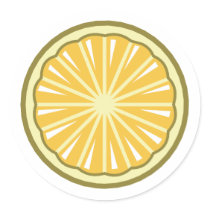 len slice round sticker