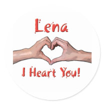 Lena - I Heart You!  stickers