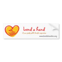 lend a hand bumper sticker bumper stickers by LendAHand lend a hand bumper sticker bumper stickers