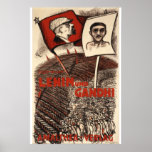 Lenin and Gandhi Print