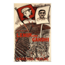 Lenin and Gandhi posters