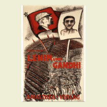 Lenin and Gandhi posters