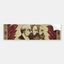 Lenin Marx Engels socialist bumper sticker