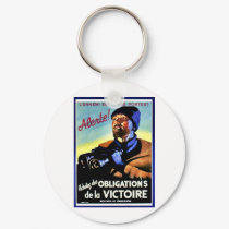 L'ennemi St A Nos Portes! Alerte! keychains by ww2posters L'ennemi St A Nos Portes! Alerte! keychains