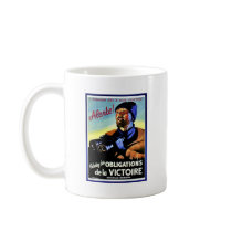 L'ennemi St A Nos Portes! Alerte! mugs by ww2posters L'ennemi St A Nos Portes! Alerte! mugs