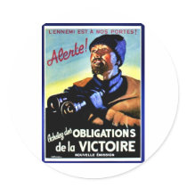L'ennemi St A Nos Portes! Alerte! stickers by ww2posters L'ennemi St A Nos Portes! Alerte! stickers