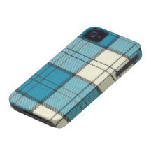 Lennox Dress Turquoise Tartan iPhone 4/4S Case-Mat iPhone 4 Case