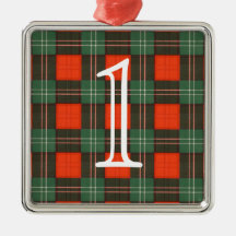 Lennox Scottish Tartan Christmas Tree Ornaments