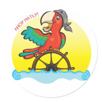 Lenny the Pirate Parrot Sticker