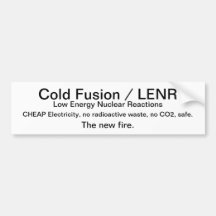 LENR Cold Fusion Basics Text Only Bumper Sticker