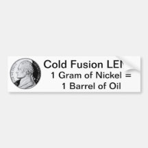 LENR Nickel vs Oil with Pic Bumper Stickers