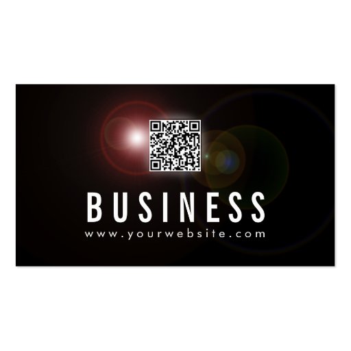 Lens Flare QR Code Consulting Business Card