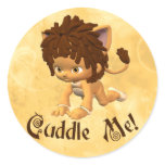 Leo Baby Round Sticker