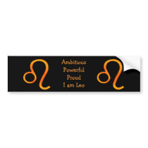 Leo Bumper Sticker bumper stickers