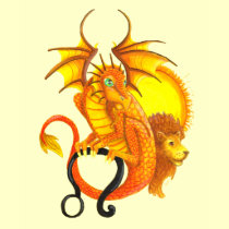 Leo Dragon big eye Zodiac T Shirt