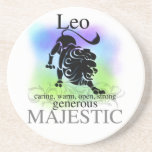 Leo el león sobre usted práctico de costa posavasos manualidades