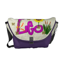 Leo Flowers Messenger Bags