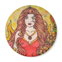 Leo Goddess magnets by LacyChenault Leo Goddess magnets