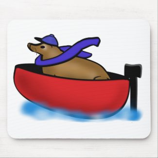 Leo Goes Boating mousepad