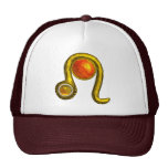 LEO , Golden ,Zodoac Birthday Jewel Mesh Hats