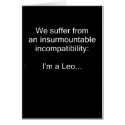 Leo Incompatibility cards