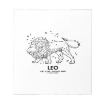 Leo (July 23 - August 22) Constellation Note Pad