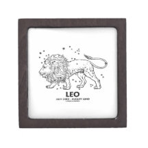 Leo (July 23 - August 22) Constellation Premium Jewelry Box