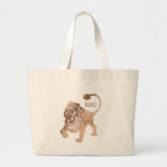 Leo Lion Brushed Gold RED Zodiac Tote Bags