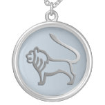 Leo Lion Star Sign Silver Pendant necklaces