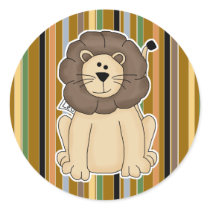 leo_lion round sticker