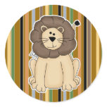 leo_lion round sticker