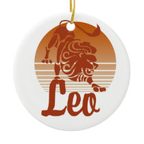 Leo Lion Zodiac Christmas Ornament