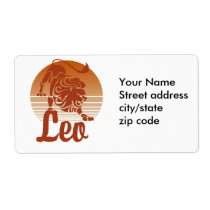 Leo Lion Zodiac Custom Shipping Label