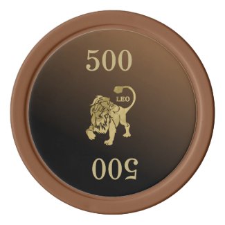Leo Lion Zodiac Poker Chip Set