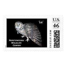'Leo' Long-eared Owl Postage Stamp