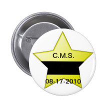 LEO Mourning badge Pinback Button