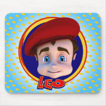 Leo Portrait on Circle Mousepad mousepads