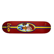 Leo Racing Stripes Red Skateboard skateboards