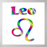 Leo Rainbow Poster