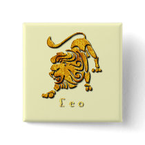 Leo Sign Square Pin