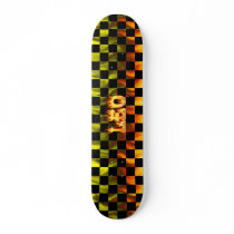 Leo skateboard fire and flames design by skatersollie Leo skateboard fire and flames design