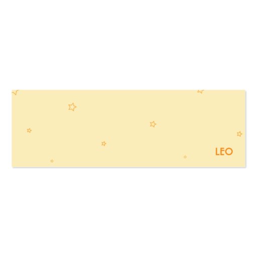 Leo - Skinny Business Card Template (back side)