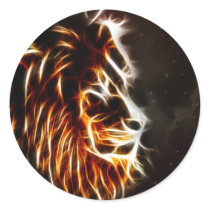 Leo Round Sticker