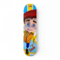 Leo Blue Skateboard with Racing Stripes