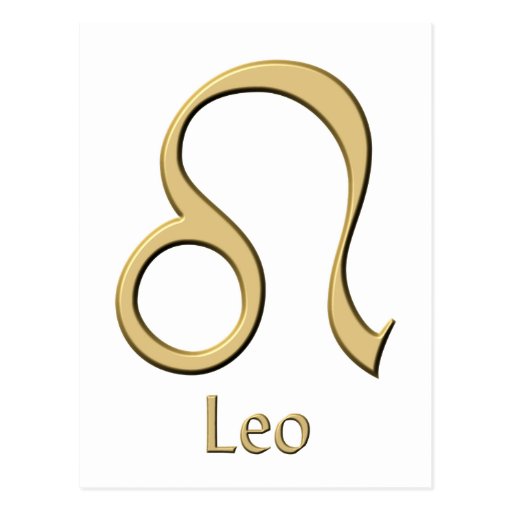 Leo symbol postcard | Zazzle
