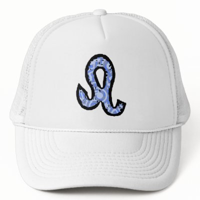 Leo Symbol (style1_blue) hat by AstrologicalDesigns