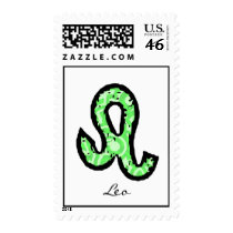 Leo Symbol (style1_green) Postage postage